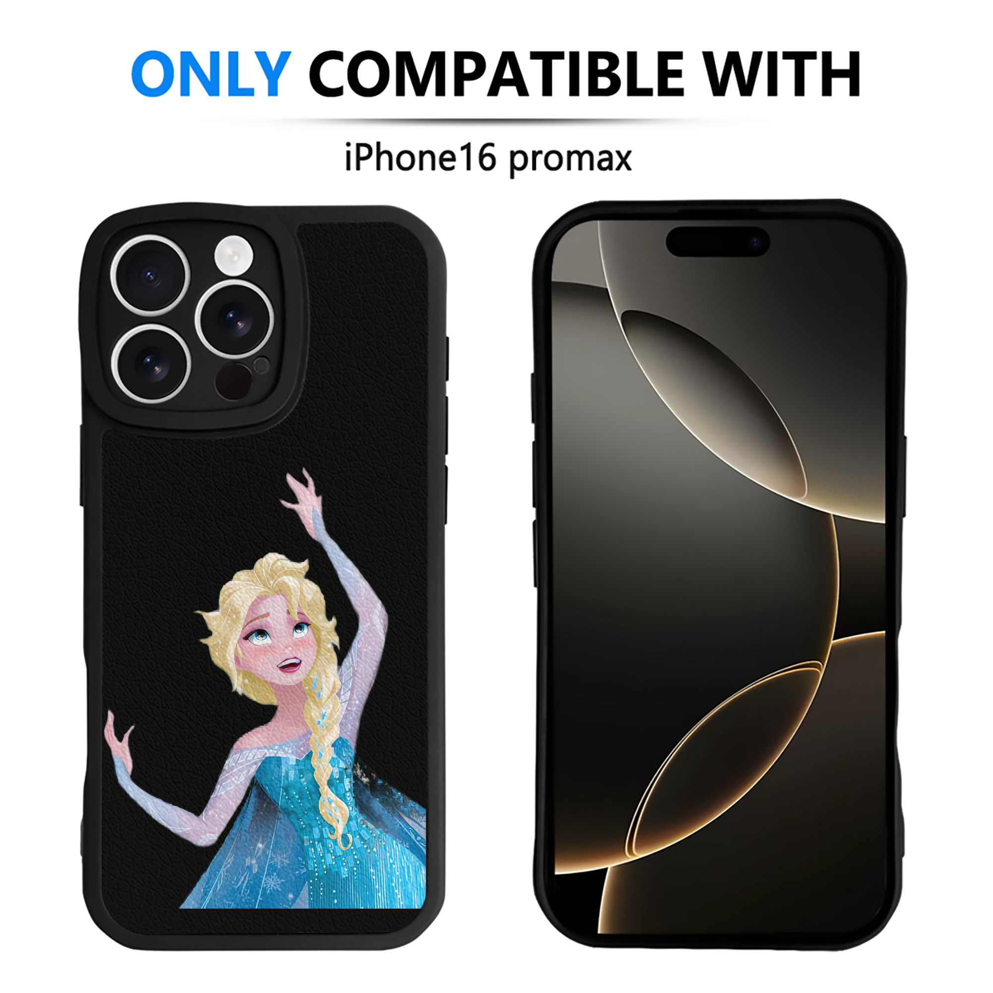 （画像用） アナと雪の女王 アンナ エルサ Frozen Anna Elsa 【iPhone 16シリーズ対応】シリコンスマホケース（レザー調） 材質：シリコン